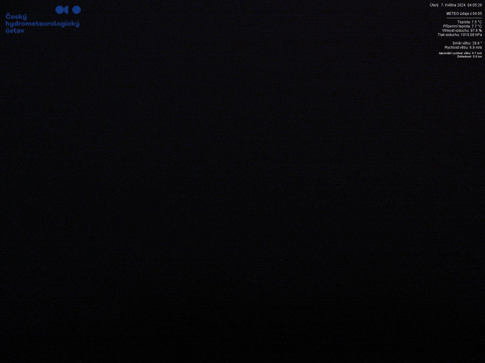 Webová kamera z vrcholu Lysé hory - SZ pohled