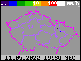 Aktuální radarová mapa ČR