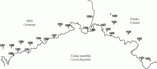 Mapa - Pihrani Saska a JZ Polska