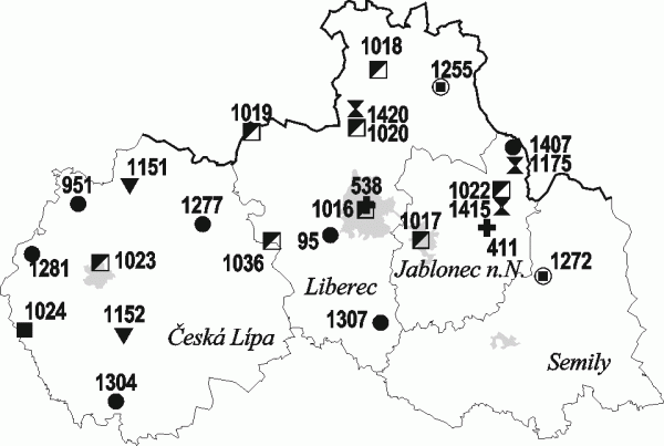 Mapa - Libereck kraj